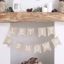Picture of HESSIAN BURLAP SANTA STOP HERE BUNTING - RUSTIC CHRISTMAS
