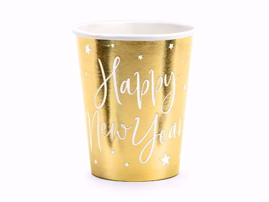 Picture of Cups Happy New Year, gold, 220ml