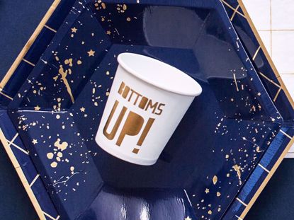 Picture of Cups Bottoms up!, white, 100 ml