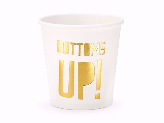 Picture of Cups Bottoms up!, white, 100 ml