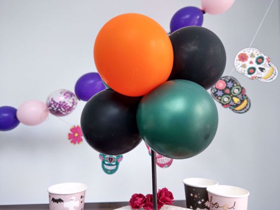 Picture of Balloon Cake Topper Halloween Orange Black Green