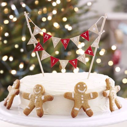 Picture of CHRISTMAS CAKE BUNTING - VINTAGE NOEL