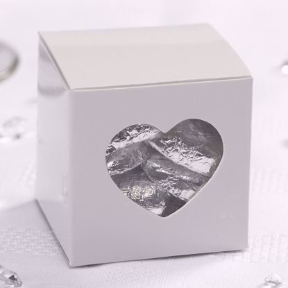 Picture of Rustic Wedding Heart Favour White Boxes
