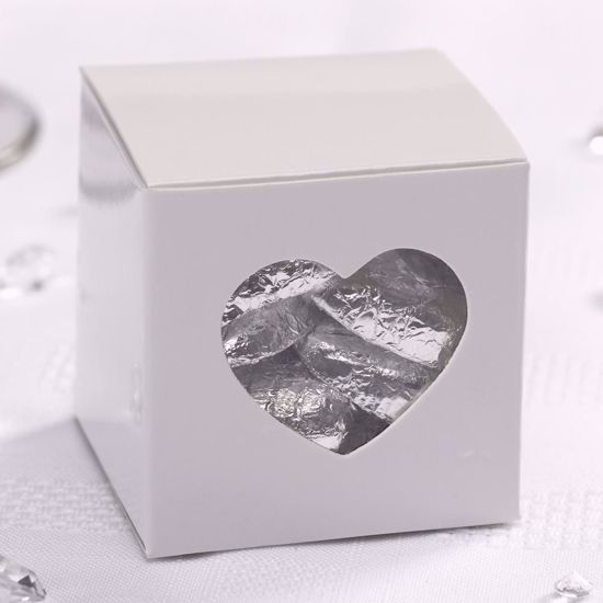 Picture of Rustic Wedding Heart Favour White Boxes