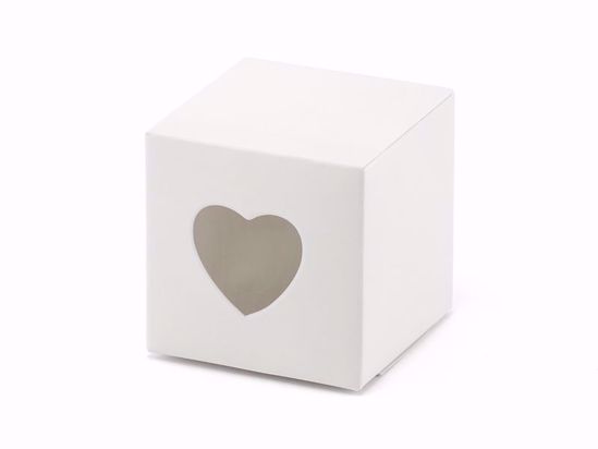 Picture of Rustic Wedding Heart Favour White Boxes