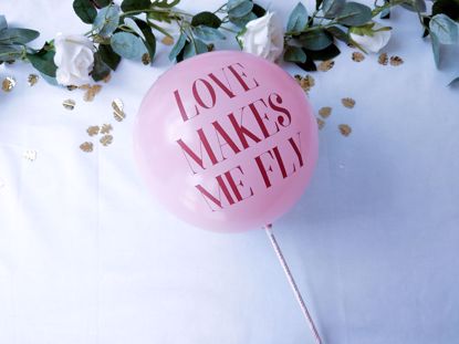 Picture of Balloon Cake Topper Love Makes Me Fly