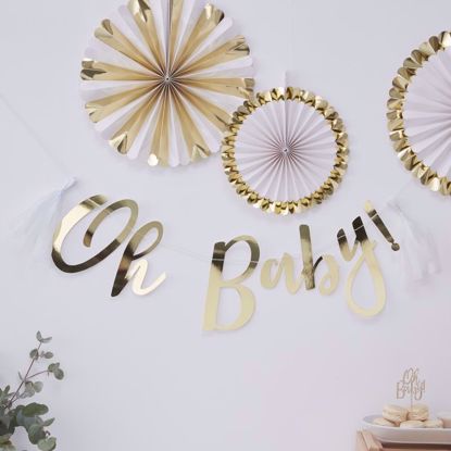 Picture of Oh Baby Shower Bunting Garland