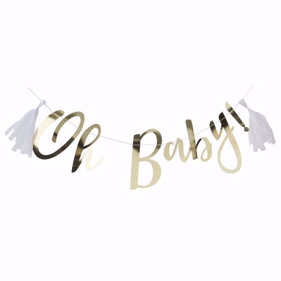 Picture of Oh Baby Shower Bunting Garland