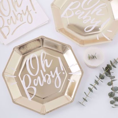 Picture of Oh Baby Shower Paper Plates