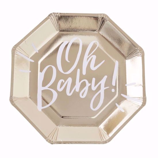 Picture of Oh Baby Shower Paper Plates