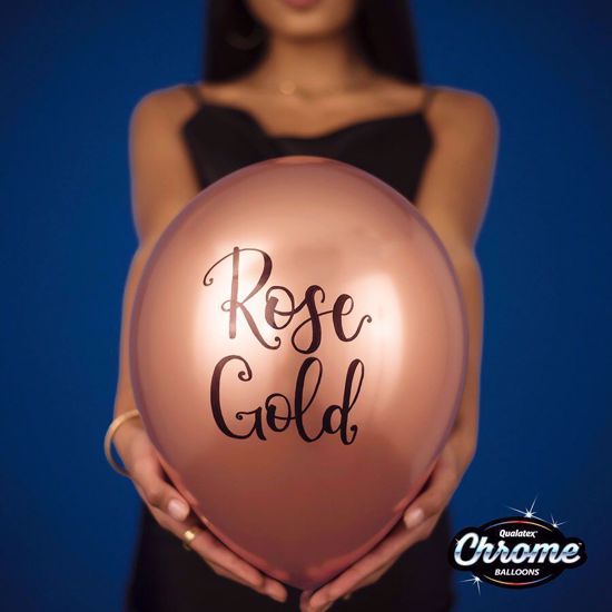 Picture of Rose Gold Chrome Balloons