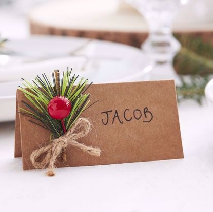 Picture of Christmas Kraft Place Cards