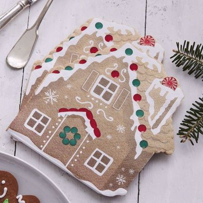Picture of GINGERBREAD SHAPED PAPER NAPKINS
