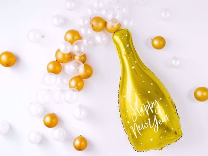 Picture of Bottle Balloon Gold Cheers
