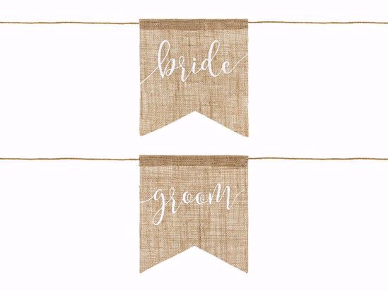 Picture of Bride Groom Chair Banner Sign