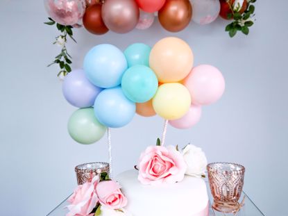 Picture of Pastel Balloons Cake Topper Arch Garland