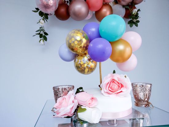 Picture of Pastel Balloons Cake Topper Arch Garland Aladdin Theme