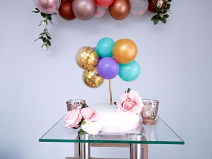 Picture of Pastel Balloons Cake Topper Arch Garland Aladdin Birthday