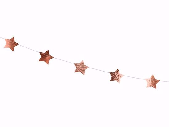 Picture of Rose Gold star Garland Christmas Decorations