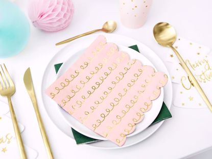 Picture of Blush Pink Gold Paper Napkins