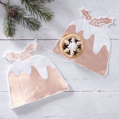 Picture of Rose Gold Napkins Pudding Paper Napkins Decorations Seasonal Christmas Gifts