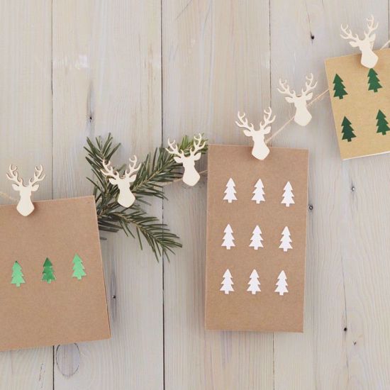Picture of Wooden Stag Shaped Peg Card Holder Kit