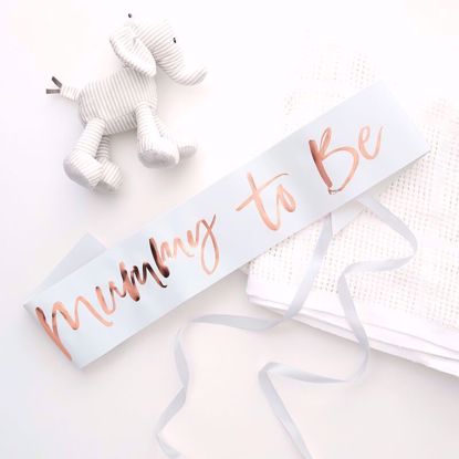 Picture of Mummy To Be Sash Baby Shower Rose Gold Decor