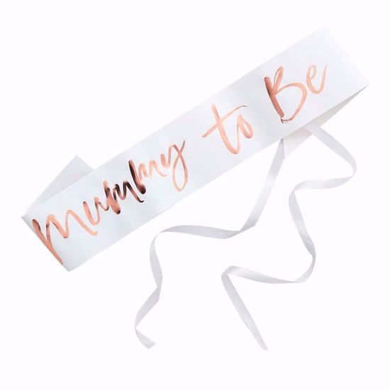 Picture of Mummy To Be Sash Baby Shower Rose Gold Decor