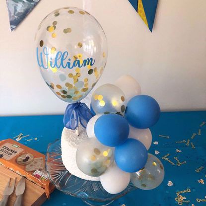Picture of Balloon Cake Topper Custom Name Vinyl