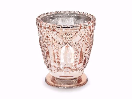 Picture of Rose Gold Candle Holder Glass