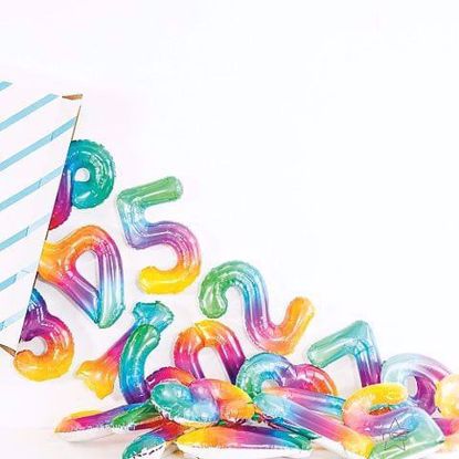Picture of Ombre Number Balloons 16"