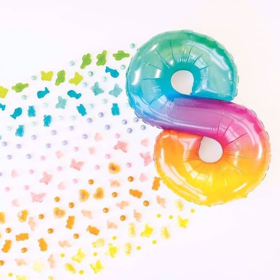 Picture of Ombre Number Balloons 16"