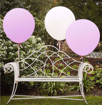 Picture of WHITE & PINK 36 INCH FEATURE BALLOONS