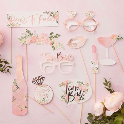 Picture of PHOTO BOOTH PROPS - FLORAL HEN PARTY