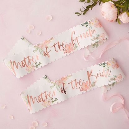 Picture of MOTHER OF THE BRIDE & GROOM SASHES - FLORAL HEN PARTY