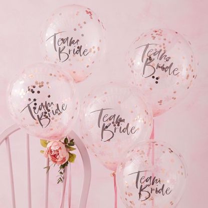 Picture of TEAM BRIDE CONFETTI BALLOONS - FLORAL HEN PARTY
