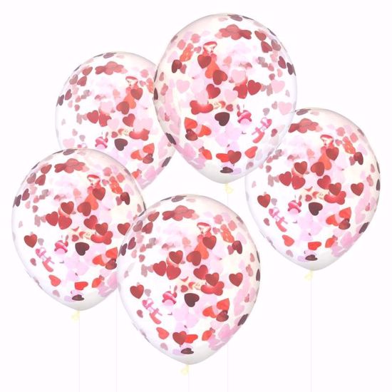 Picture of CONFETTI HEARTS BALLOONS - BE MY VALENTINE