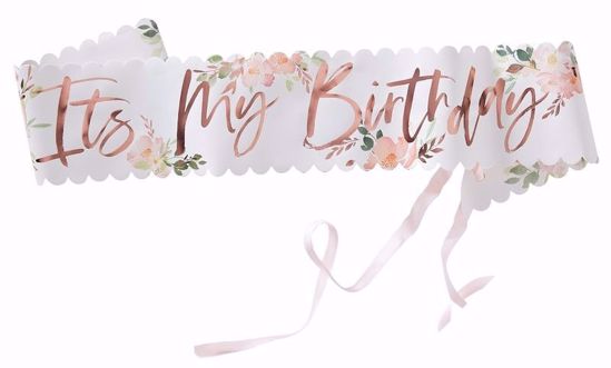 Picture of IT'S MY BIRTHDAY FLORAL SASH - DITSY FLORAL