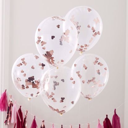 Picture of Rose Gold Foiled Confetti Balloons