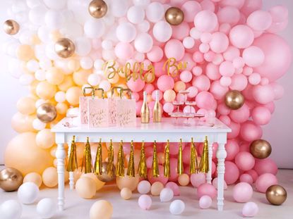 Picture of BLUSH PINK BALLOON WALL DECORATION  BACKDROP