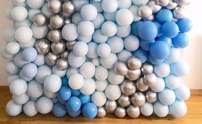 Picture of BLUE BALLOON WALL DECORATION  BACKDROP BABY
