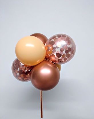 Picture of Rose Gold Chrome Balloon Cake Topper