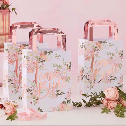 Picture of TEAM BRIDE PARTY BAGS - FLORAL HEN PARTY  5 bags