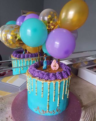 Picture of Aladdin Theme Balloon Cake Topper Kids Party
