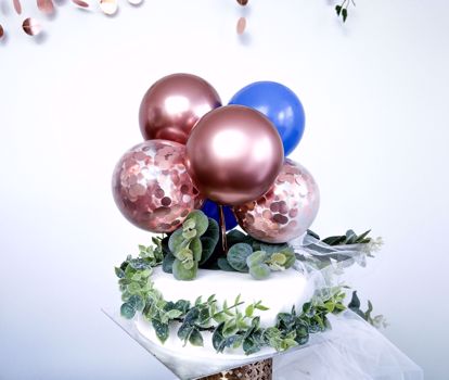 Picture of BALLOON CAKE TOPPER MINI GARLAND ROSE GOLD CHROME