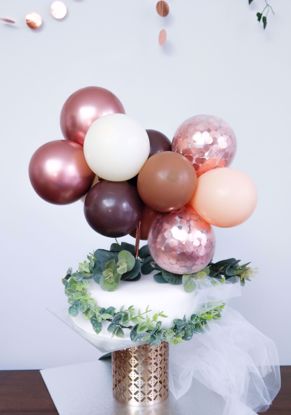 Picture of BALLOON CAKE TOPPER MINI GARLAND ROSE GOLD CHROME BLUSH