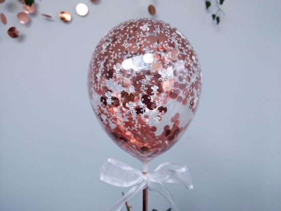 Picture of BALLOON CAKE TOPPER ROSE GOLD BIRTHDAY