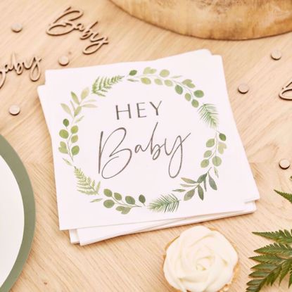 Picture of HEY BABY SHOWER NAPKINS