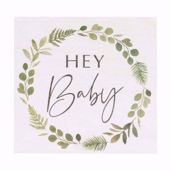 Picture of HEY BABY SHOWER NAPKINS