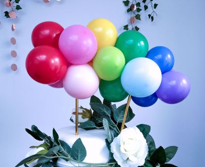 Picture of RAINBOW BALLOON CAKE TOPPER MINI GARLAND
